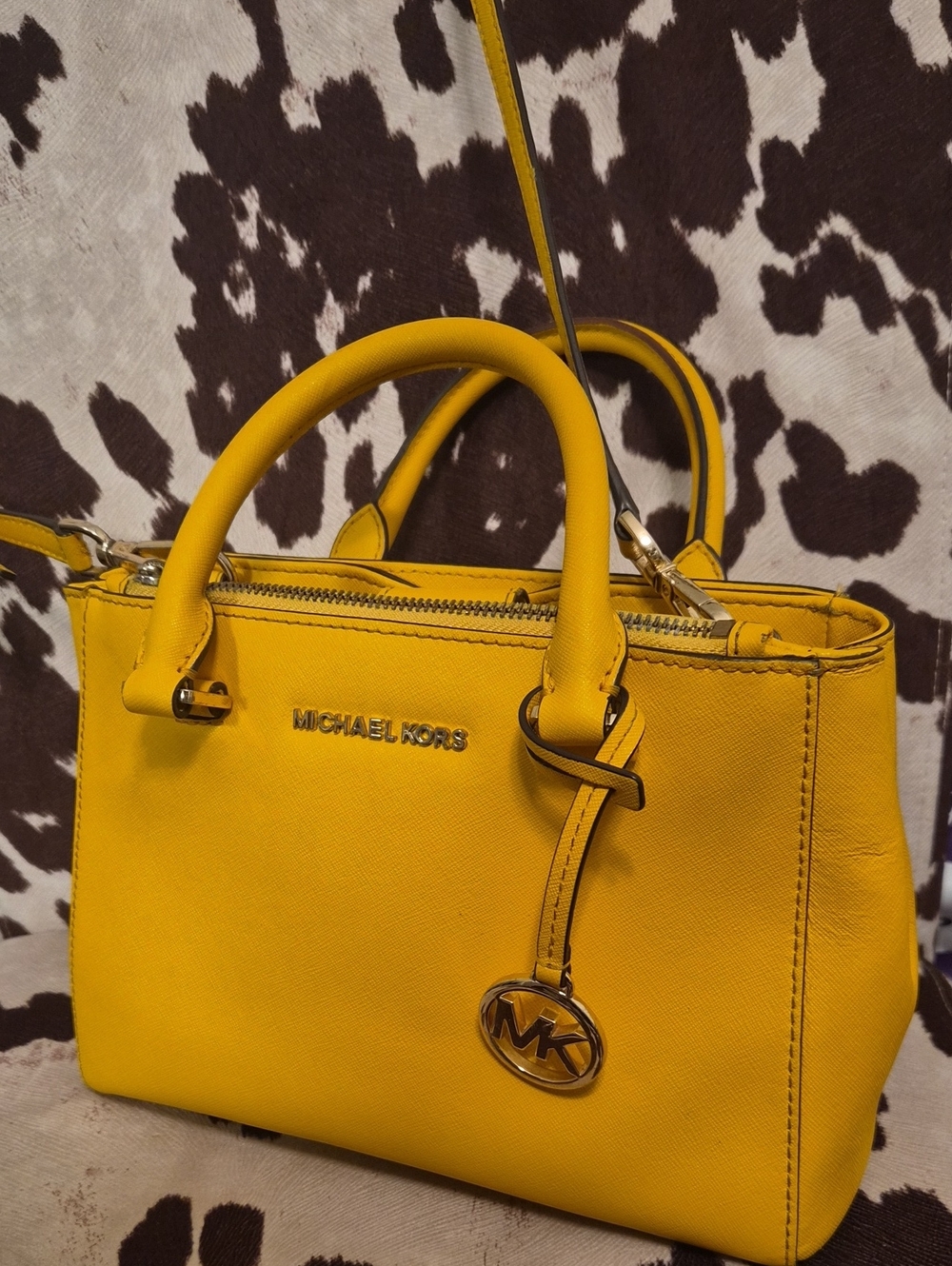 Michael Kors Yellow Saffiano Purse